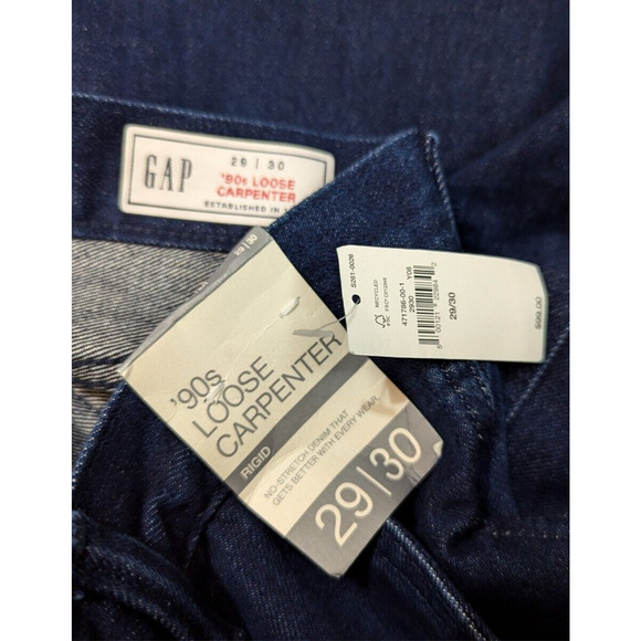 Gap men sz 29/30 90s Loose Carpenter Jeans no stretch rigid 0398 - Picture 5 of 6